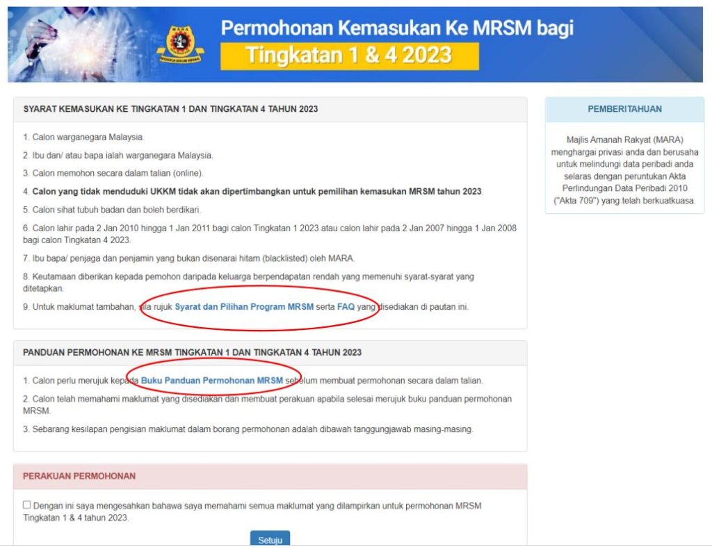 Permohonan Mrsm Kemasukan Tahun Bagi Tingkatan Daftar