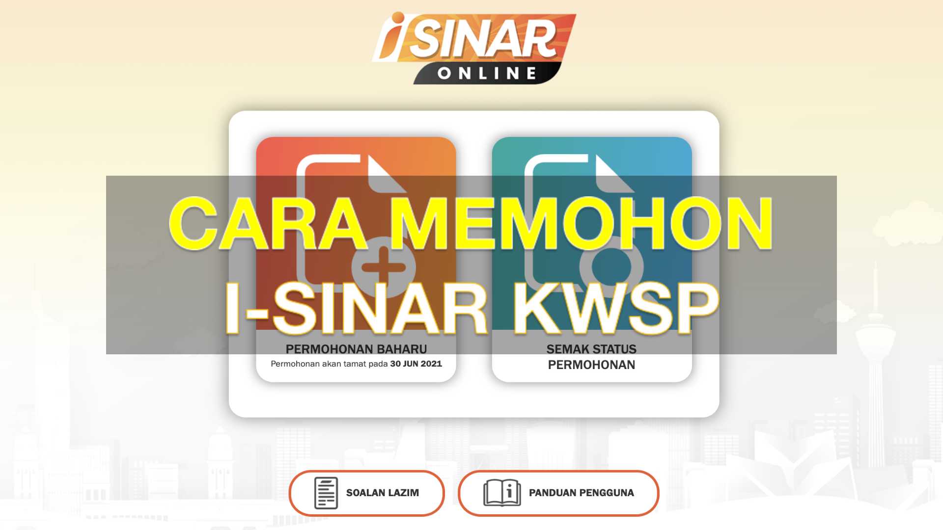 Cara Memohon I-Sinar KWSP Akaun 1 Secara Online - TCER.MY