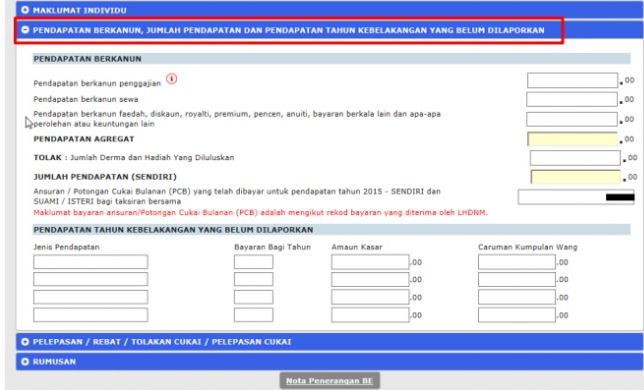 Cara Isi Borang E-Filling Online Cukai Pendapatan 2021 - TCER.MY