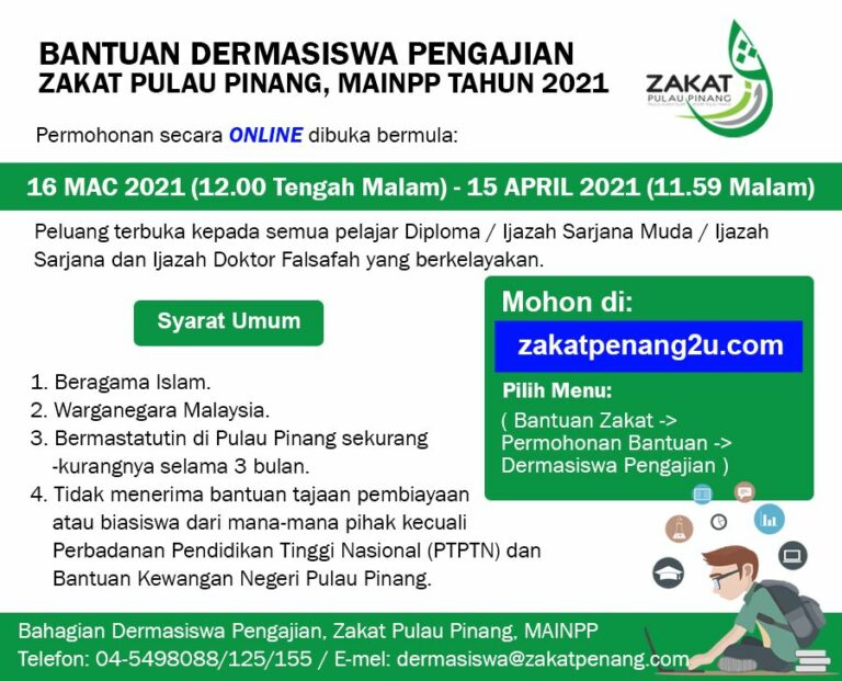 Permohonan Bantuan Dermasiswa Pengajian Zakat Pulau Pinang ...