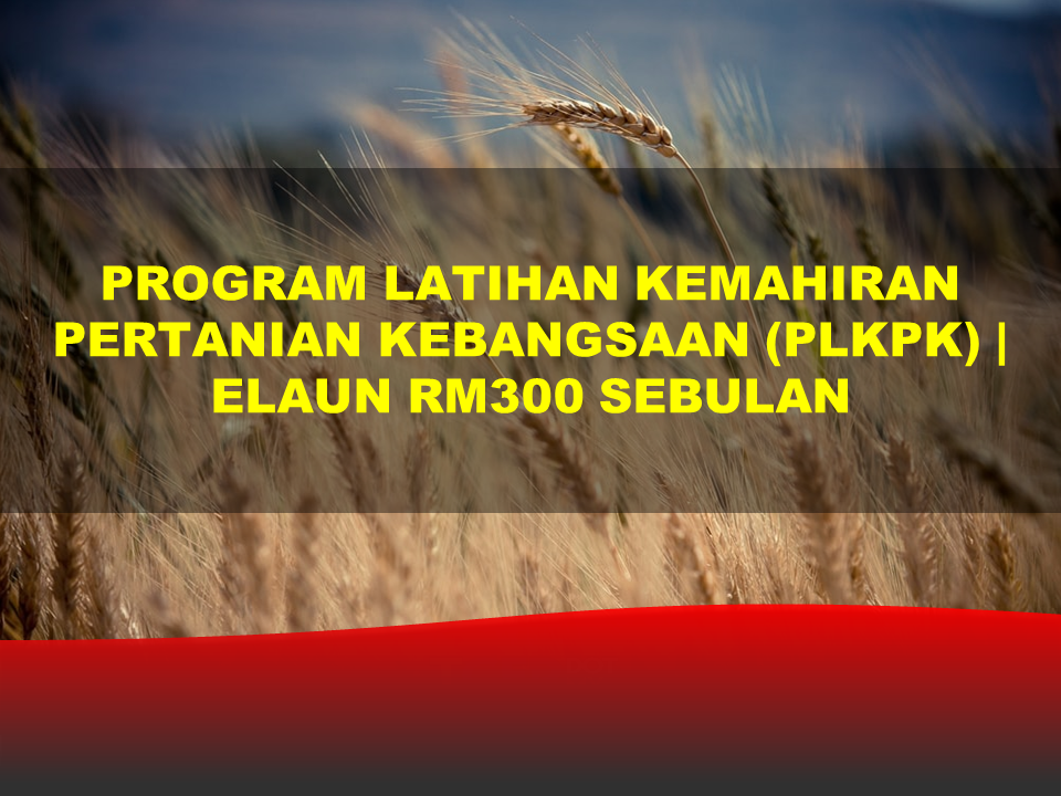 Program Latihan Kemahiran Pertanian Kebangsaan Plkpk Elaun Rm300 Sebulan Tcer My