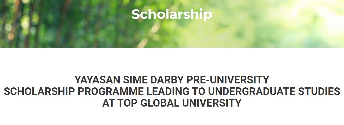 Permohonan Biasiswa Yayasan Sime Darby Tcer My