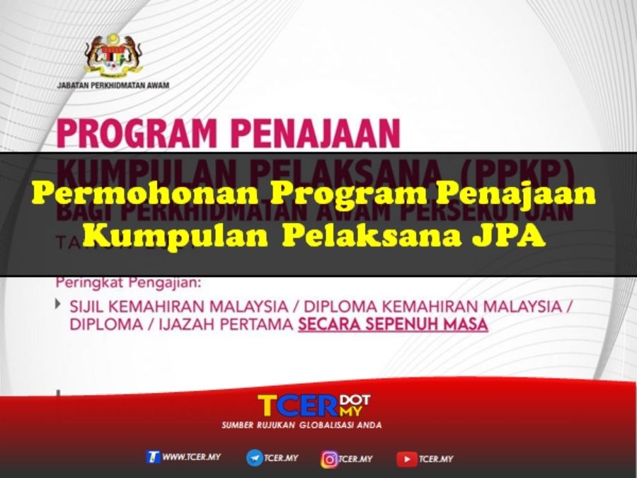 Permohonan Program Penajaan Kumpulan Pelaksana JPA - TCER.MY