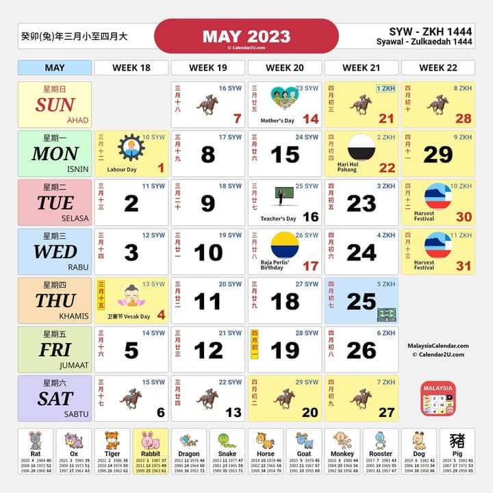 Kalendar Tahun 2023: Senarai Penuh Cuti Umum Dan Cuti Sekolah - TCER.MY