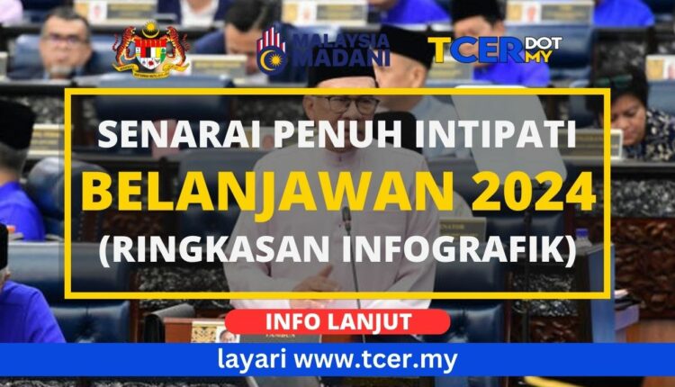 Senarai Penuh Intipati Belanjawan 2024 - TCER.MY