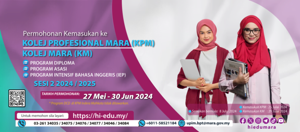Permohonan Kemasukan Ke Kolej Profesional MARA & Kolej MARA 2024 1