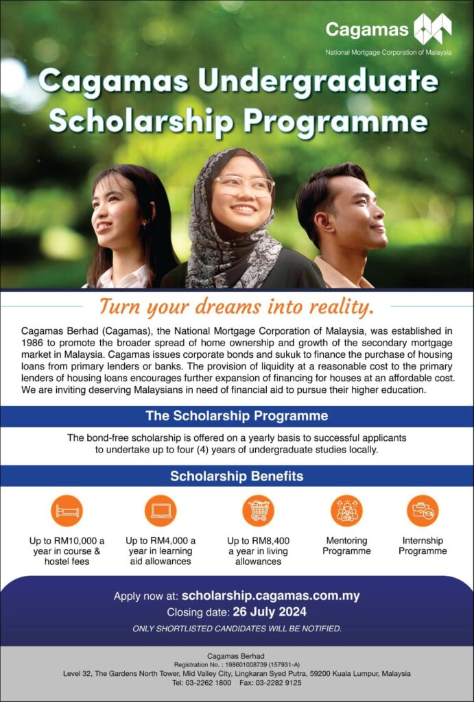 Permohonan Biasiswa Cagamas Scholarship Programme 2024 3