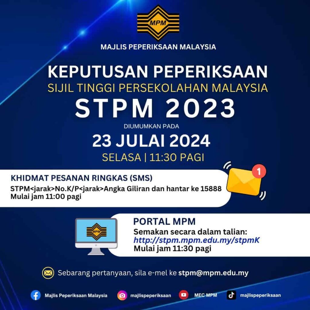 Semakan Keputusan STPM 2023 Diumumkan Pada 23 Julai 2024 1