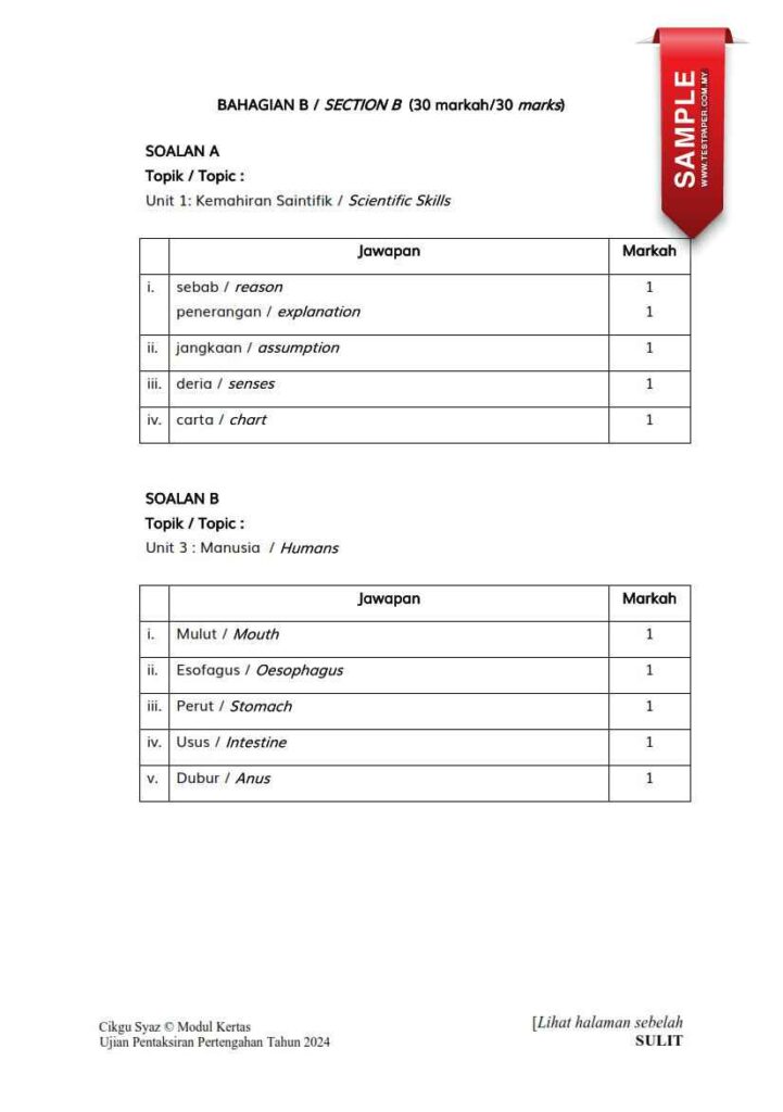 SOALAN PBD SAINS TAHUN 3 - PENTAKSIRAN BILIK DARJAH PERTENGAHAN TAHUN 2024-2025 4