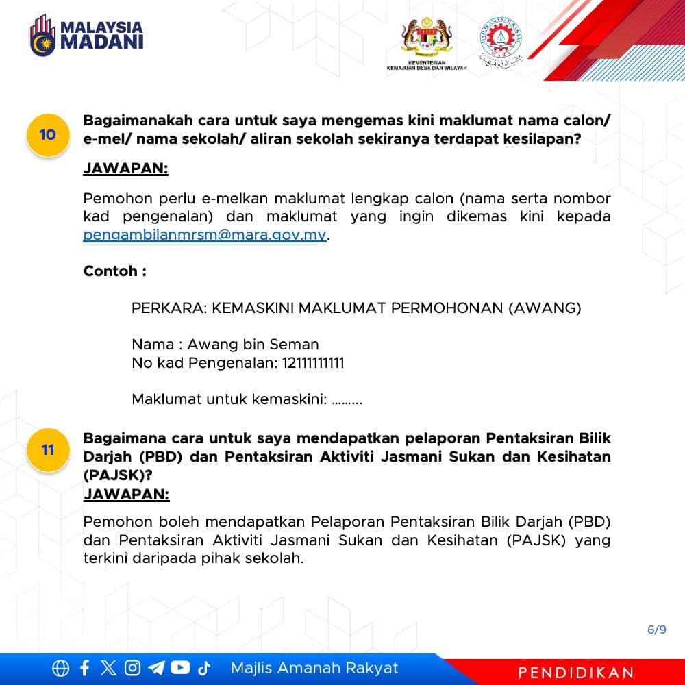 Permohonan Kemasukan Ke MRSM 2025 Bagi Tingkatan 1 & 4 4