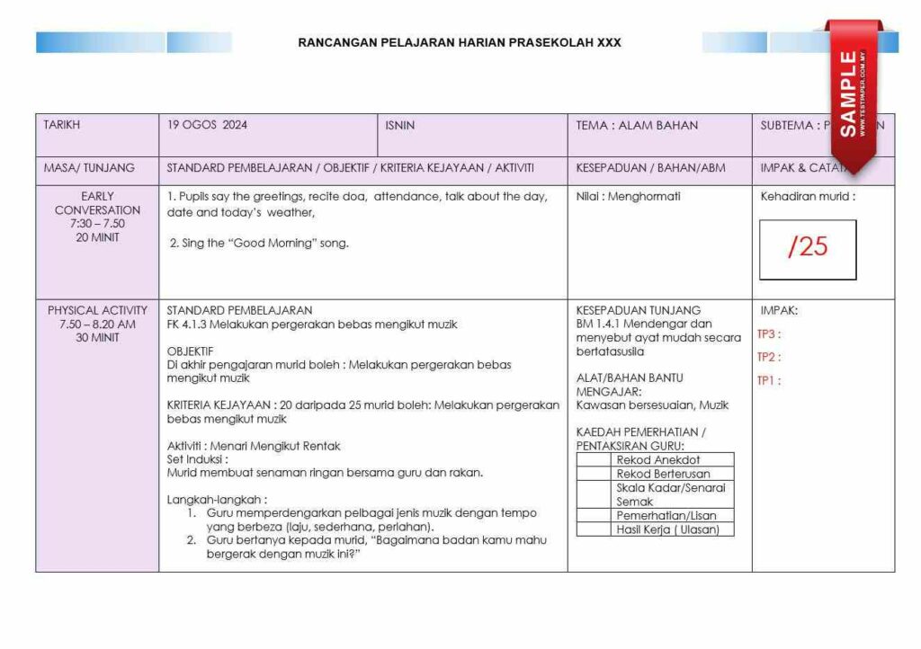 RPH PRASEKOLAH 2024 MINGGU 23- PEMBINAAN 1