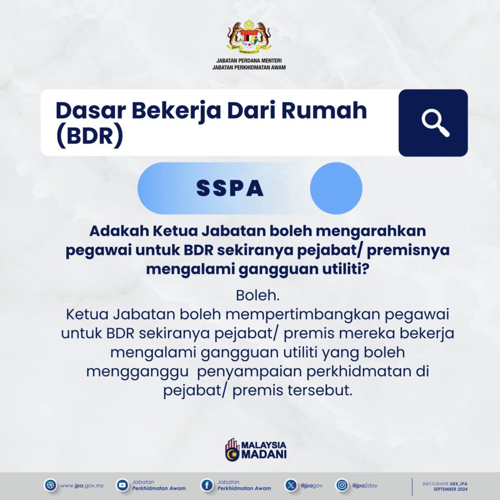 Kemudahan Dasar Bekerja Dari Rumah (BDR) SSPA 3