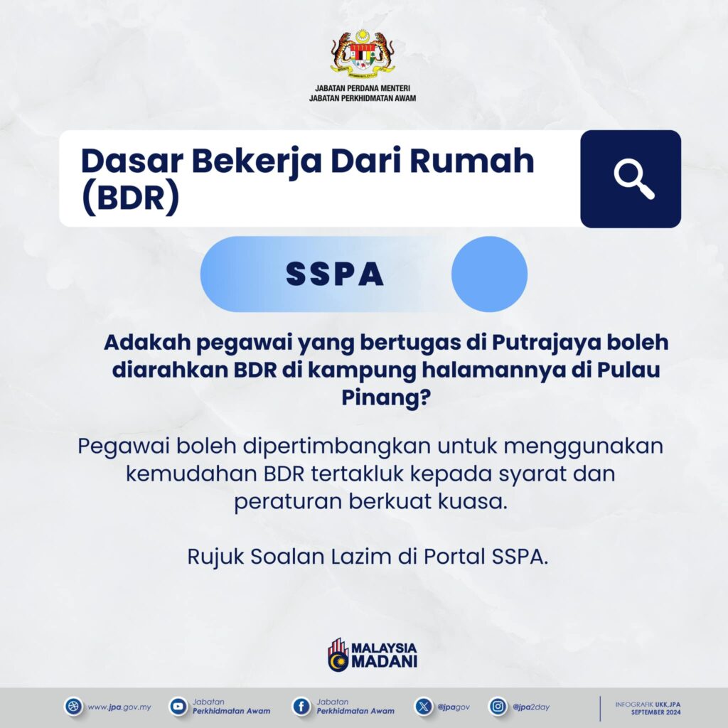 Kemudahan Dasar Bekerja Dari Rumah (BDR) SSPA 7