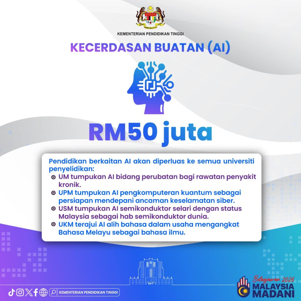 Senarai Peruntukan Belanjawan 2025 Malaysia MADANI KPM & KPT 13