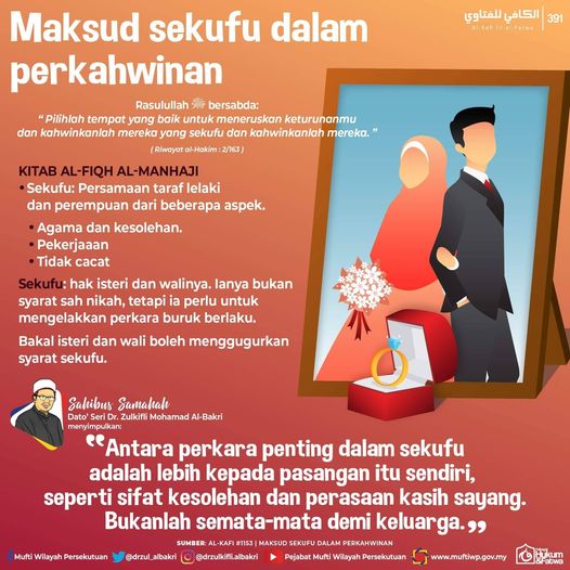 Maksud Sekufu Dalam Perkahwinan, Kenapa Perlu Pilih Pasangan Sekufu? 3