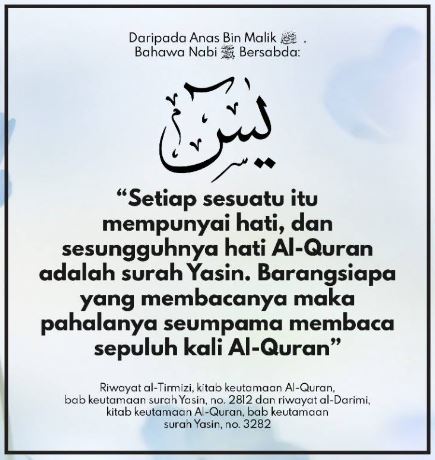 Kaedah Bacaan Yasin 41, Surah Yasin Adalah Hati Al-Quran 3