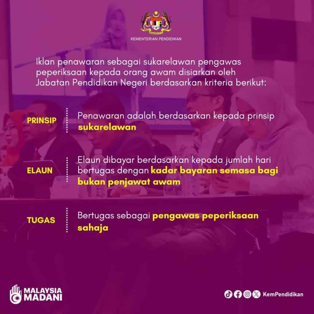 Permohonan Sukarelawan Pengawas Peperiksaan SPM 2024 1