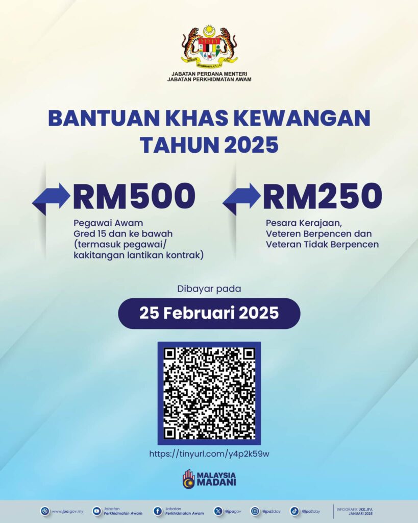 Bantuan Khas Kewangan 2025 Untuk Penjawat Awam & Pesara 1