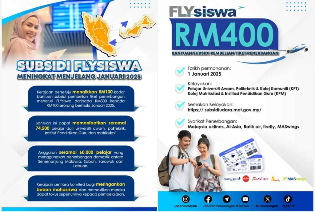 FLYsiswa 2025: Semakan Bantuan Subsidi Pembelian Tiket Penerbangan 1