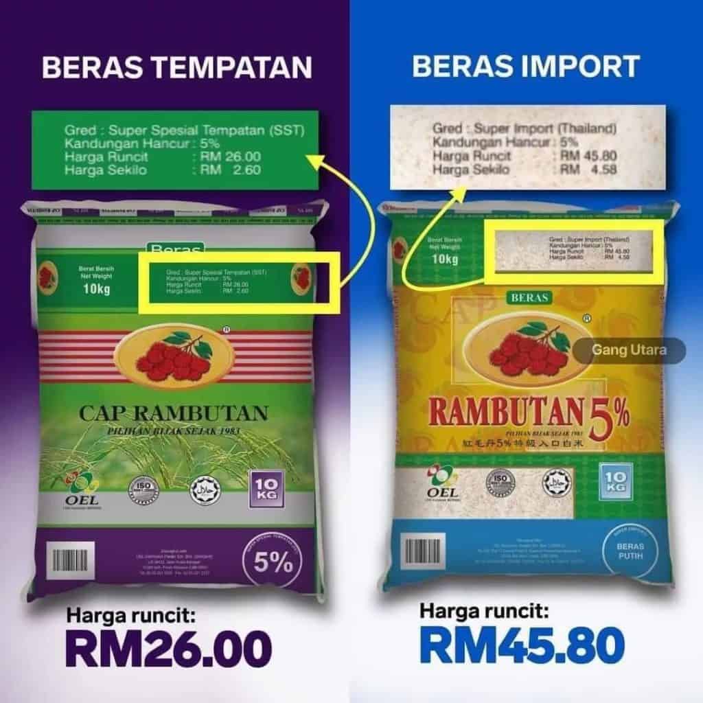 Subsidi Beras Tempatan 10KG RM26/Kampit Bermula 1 Mac 2025 2